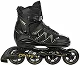 Croxer verstellbare Inlineskates Inliner Glider bis Größe 45 Abec9 Chrome Kugellager Aluminiumchassis Double Vent-System (Gold, 42-45 (27cm-29,5cm)) (42-45 (27cm-29,5cm))