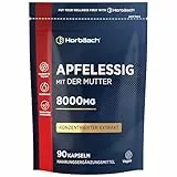Apfelessig Kapseln Hochdosiert 8000mg pro Portion | Mit der Mutter | 90 Vegane Stk | Konzentrierter Extrakt | Apple Cider Vinegar Capsules | Horbaach