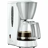 Melitta Single 5 – kleine Filterkaffeemaschine mit Glaskanne, für bis zu 5 Tassen Kaffee, in Weiß