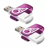 Philips Vivid Edition High Speed 2.0 USB-Flash-Laufwerk USB-Stick 2X 64 GB mit Schwenkkappe für PC, Laptop, Computer Data Storage, Lesegeschwindigkeit bis zu 25 MB/s