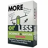 More or Less Science & Nature Edition Card Game - How Good Is Your Judgement? 2 Players+ | Fun Family Card Games for Adults & Kids | Party Games for Kids Birthday, Travel Game, Gift for Boys and Girls