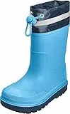 Playshoes Regenstiefel Unisex Kinder Gummistiefel, Blau Stulpe, 34 EU