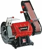Einhell Stand-Bandschleifer TC-US 350 (350 Watt, Schleifband-/Schleifscheibenfunktion, Schutzhaube, Funkenschutzglas, inkl. Grobschleifscheibe + Schleifband) Kabelgebunden