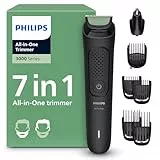 Philips Multigroom 3000er-Serie All-in-One 7-teiliger Trimmer: Rasierer und Haarschneider für Gesicht und Kopf, selbstschärfende hautfreundliche Klingen, zehn Längeneinstellungen, Modell MG3930/15
