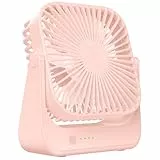 Tischventilator Mini USB Ventilator Tragbarer Klein Wiederaufladbarer 4 Geschwindigkeiten 360° drehbarer Akku Aufladbar Leise ventilatoren Für Reisen Büro Zuhause Draußen Geschenke für Frauen Männer