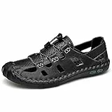 ZHNSHM Sandalen Herren Sommer Leder Outdoor Slipper Wasser Fischer Atmungsaktive Sandalen…