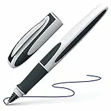 Schneider 187849 Ray Tintenroller (Nachfüllbar mit Standard Tintenpatronen, geeignet für Rechts- und Linkshänder) weiß/dunkelgrau