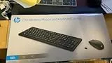 HP 230 Combo Wireless-Tastatur und Maus, bis zu 1 Jahr Laufzeit, leise Eingabe, Schnellwahltasten und 12 Funktionen, Ziffernblock, 1600 DPI, Scrollrad, Schwarz