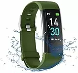 Septoui Fitness-Tracker Pulsuhr Blutdruck SpO2 Fitnessuhr IP68 Wasserdicht, 16 Sportmodi Schrittzähler Kalorienzähler Schlafmonitor Aktivitätstracker Damen Herren Smartwatch fur Android iOS