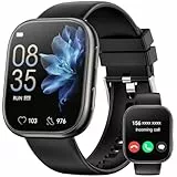 Smartwatch Damen Herren, 1.83' HD Fitnessuhr mit Telefonfunktion, Fitness Tracker mit SpO2 Pulsmesser Schlafmonitor Schrittzähler, 100+ Sportmodi Sportuhr, IP68 Wasserdicht Smart Watch für Android iOS