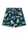 Sanetta Jungen-Badeshorts blau Schildkröte | Bequeme und schnell trocknende Badehose aus recyceltem Polyester für Jungen. Bademode für Kinder