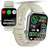 VKROBAG 2026 Smartwatch Herren Damen, 1,85' HD-Touchscreen Smart Watch mit Telefonfunktion, Weiß
