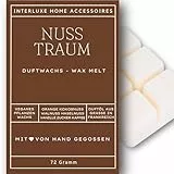 Interluxe Duftmelt Wachsmelt Nusstraum Duft angenehm duftend Waxmelt 100% pflanzlich Duftwachswürfel Wachs mit Duftöl