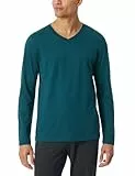 Schlafshirt Langarm V-Ausschnitt Organic Cotton - Mix + Relax