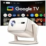 Aurzen Boom Mini 4-in-1 Smart Beamer mit Google TV, 4K Unterstützt Heimkino & Outdoor Projektor, 20W DoIby Audio, 500 ANSI Projector, ToF Autofokus & Trapezkorrektur, WLAN/Bluetooth/Handy