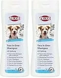 TRIXIE Shampoo mit Spülung – 2-in-1-Fellpflege – Geschmeidig & leicht kämmbar – Mit D-Panthenol & Jojobaöl – 250 ml – 29197 (Packung mit 2)