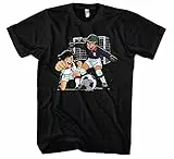 Mario & Gregor T-Shirt | Kickers Fussball Comic 90er Kult | Schwarz (XL)
