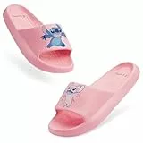 Disney Stitch Zehentrenner Badelatschen Kinder, Schlappen für Strand Schwimmbad - Geschenke für Mädchen (Rosa, 34-35 EU)