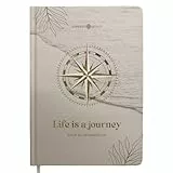 LEBENSKOMPASS® Reisetagebuch Journey zum ausfüllen A5 Platz für 50 Erinnerungen selberschreiben - Reisedokumentation & Achtsamkeitsübungen - Tagebuch für den Urlaub zur Organisation und Erinnerung