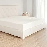 Amazon Basics Spannbettlaken, 180 x 200 x 30 cm, Mikrofaser, Spannbetttuch - Matratzenhöhe bis 30 cm, Creme