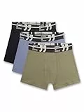 Sanetta Jungen-Hipshorts (Dreierpack) dunkelblau, hellblau & olivgrün | Hochwertige und nachhaltige Unterhose für Jungen aus Baumwoll-Mix.