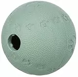 TRIXIE Snackball - robustes Hundespielzeug aus Gummi für langen Spielspaß - ø 6 cm grün, Leckerliball für Zwischendurch - 34940