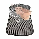 EVA Drive Premium Schutzmatte für Babboe Flow | Passgenaue Lastenrad Fußmatte | Rutschfester Bodenmatte Teppich | Lastenrad Zubehör | Pflegeleicht & Umweltfreundlich | mit Einfassung | Farbe Grau
