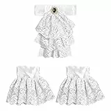 W WIDMANN MILANO Party Fashion - Jabot aus Spitze, mit 2 Manschetten, Accessoire Set, Zubehör für Kostüme zu Karneval