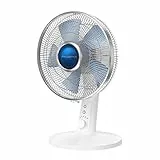 Rowenta Turbo Silence Extreme+ Tischventilator leise, leistungsstark, 4 Geschwindigkeiten, 45 m3/Mi, 38 dB(A),Stille-Nacht-Modus, Turbo Boost, Automatische Oszillation, weiß, VU2730