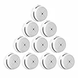 Rauchmelder 10er Set, AEGISLINK 10-Jahres Batterie Mini photoelektrischer Feuermelder, Brandmelder mit Test-/Stummschalt-Taste, Schwacher Batterie Warnung, S500