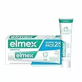 elmex Zahnpasta Sensitive 2x75ml – sanfte Zahnreinigung und Schutz für schmerzempfindliche Zähne – klinisch bestätigt für starke Zähne und gegen Karies