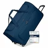 REDOLZ große L Trolley-Reisetasche mit Rollen 71 cm | 81 Liter | für Männer & Frauen (Duffle Essentials)