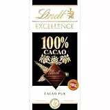 Lindt Schokolade | EXCELLENCE Tafel 100% | 50g | extra dünne Feinherbe Bitter-Schokolade mit intensivem Kakao-Geschmack | vegane Schokoladen-Tafel