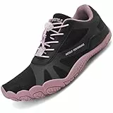 Barfußschuhe Herren Damen Barfuss Schuhe Bequem Barfussschuhe Leicht Traillaufschuhe Atmungsaktiv Minimalistische Wasserschuhe Outdoor & Indoor Fitnessschuhe.(Schwarz/Rose,38 EU)