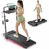 Laufband für Zuhause Klappbar mit 7% Steigung, All-in-1 Walking Pad bis 12 km/h mit 3,0 PS Leisem Motor, Höhenverstellung bis 150mm & Abnehmbarem Schreibtisch, APP und Fernbedienung