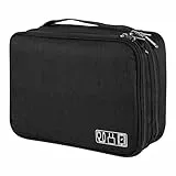 AiQInu Kabeltasche Universal Travel Kabel Organizer Tasche Cubes Kabel Etui,3 Layer Wasserdichten Verstellbares Kabelorganizer für Handy Ladekabel, Powerbank, USB Sticks, SD Karten