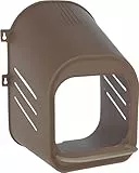 Kerbl Legenest (Farbe braun, L x B x H 40 x 42 x 51 cm, ideal zum Einstreuen, aus robustem Kunststoff, auch zur Wandmontage) 73163