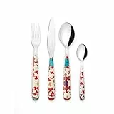 Guzzini - FLOWER&LEMON Besteckset mit 24 Stück - Transparent Rot - 28194065