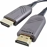 KabelDirekt – Optisches 8K HDMI 2.1 Kabel, HDMI Glasfaserkabel – 15m – HDMI-zertifiziert mit 0% Signalverlust für höchste Qualität (8K@60Hz, Ultra High Speed/48G, flexibler Lichtwellenleiter)