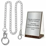 Hemobllo Taschenuhr Kette aus Edelstahl – Rostfrei für Taschenuhr & Handtasche – for Weste, Kleidung, Jeans, Mantel