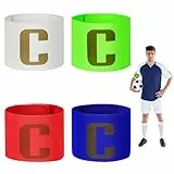 flintronic 4PCS Kapitänsband, Kapitän Armbinde, Gummielastische Armbinde, Spielführerbinde für Fußball und Rugby, Captains Armband, für für Erwachsene und Jugendliche