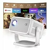 Beamer 4k【Auto Keystone & Elektronischer Fokus】 Mini Video Beamer FHD 1080P,Beamer 4k heimkino klein,Projector mit WiFi6 und Bluetooth 5.2,Home Cinema Proyector für Telefon/TV-Stick/Laptop