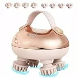 arboleaf Kopfhaut-Massagegerät elektrische Kopfmassage IPX7 wasserdicht mit 8 abnehmbaren Massageköpfen und 3 Massagemodi, handliches Kopfmassagegerät für Entspannung, Tiefenreinigung(rosa)