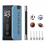 TOPUMP Elektrische Ballpumpe,Tragbare Luftpumpe Aufblas und Abpumpfunktion,Basketball Pumpe mit Manometer(MAX 20PSI),Ballpumpe Fußball für Sportbälle,Auch Basketball,Volleyball,Rugby