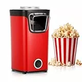 FOHERE Heißluft Popcornmaschine, 1100W Popcorn Maker Maschine, Mit Messbecher, Transparente Abdeckung, Fettfreies Ölfreies & Gesunder Maïs Snackfür Filmabend & Weihnachten