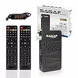 LEYF & Sagaf SUD-0507 Mini Sat Receiver - DVB-S2 | ARD & ZDF SD Abschaltung tauglich- Satelliten Receiver - Full HD 1080p Digital Receiver (HDTV, USB) Astra Hotbird Türksat + 2X Fernbedienung