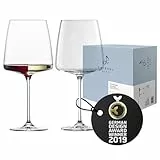 Zwiesel Glas Weinglas samtig & üppig Vivid Senses (2-er Set), filigrane Weingläser, spülmaschinenfeste Tritan-Kristallgläser, Made in Germany (Art.-Nr. 122428)
