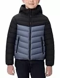 Adigau Kinder Jungen Puffer Mantel Winddicht Warme Daunenmantel Atmungsaktiv Weich Winterjacke Leicht Gepolstertes Steppjacke Grau 7-8 Jahre