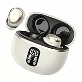 Kopfhörer Kabellos Bluetooth, Bluetooth Kopfhörer 5.3 mit 4 ENC Mic, Mini In-Ear Schlafkopfhörer 50H Laufzeit, Sanfter Klang Bequem Tragen ohne Druckgefühl, IPX7 Wasserdicht Ultraleicht Ohrhörer