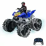Carox Amphibienfahrzeug Ferngesteuertes Auto, 2.4 Ghz 1500mah RC Auto, Wasserdicht Monstertruck Auto Car Pool Strand Spielzeug für Kinder ab 6 Jahre OX21BLU